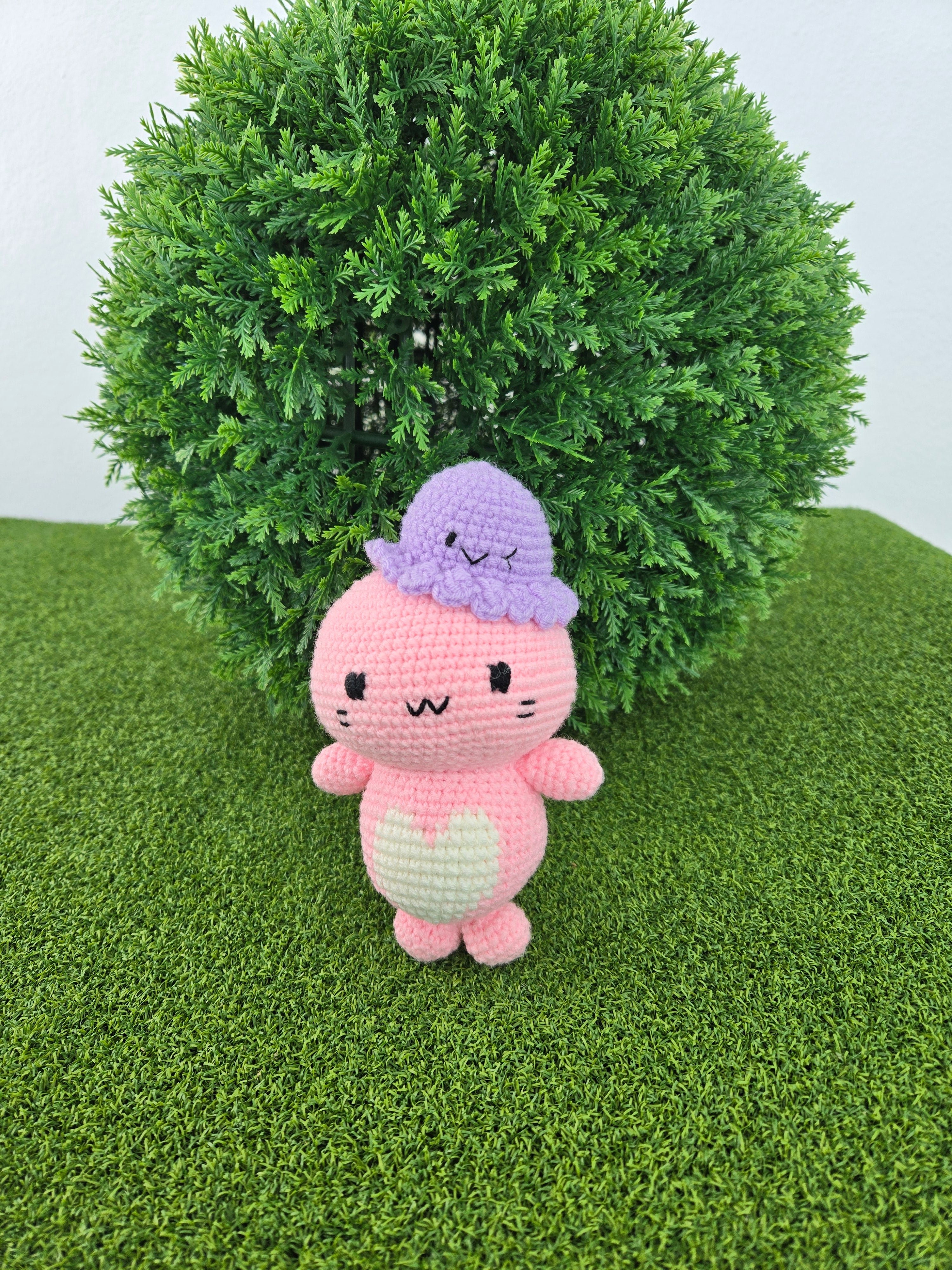 Handmade Crochet Seal Plush with Octopus – Kawaii Toy