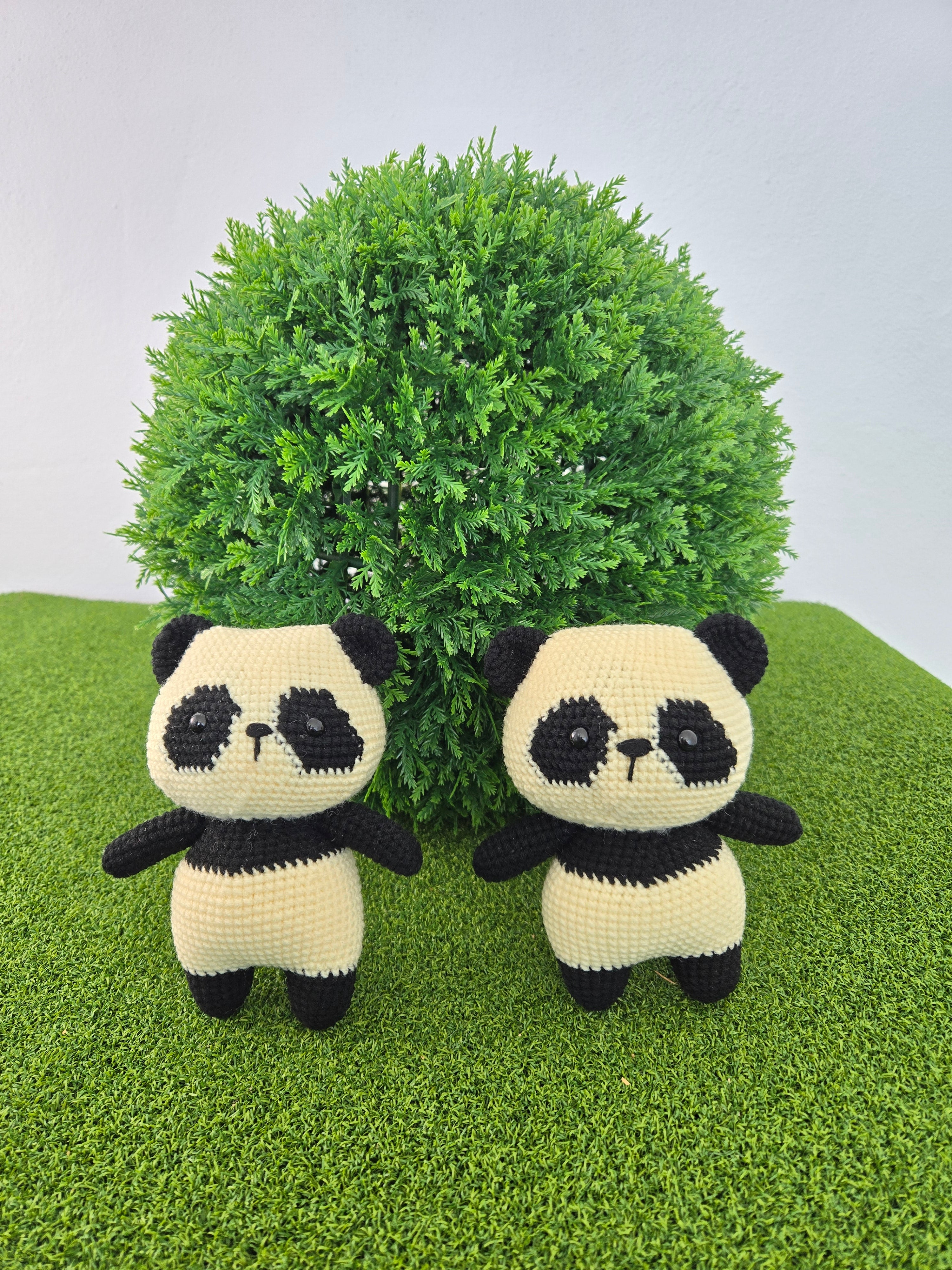 Handmade Crochet Panda Plush Amigurumi Doll