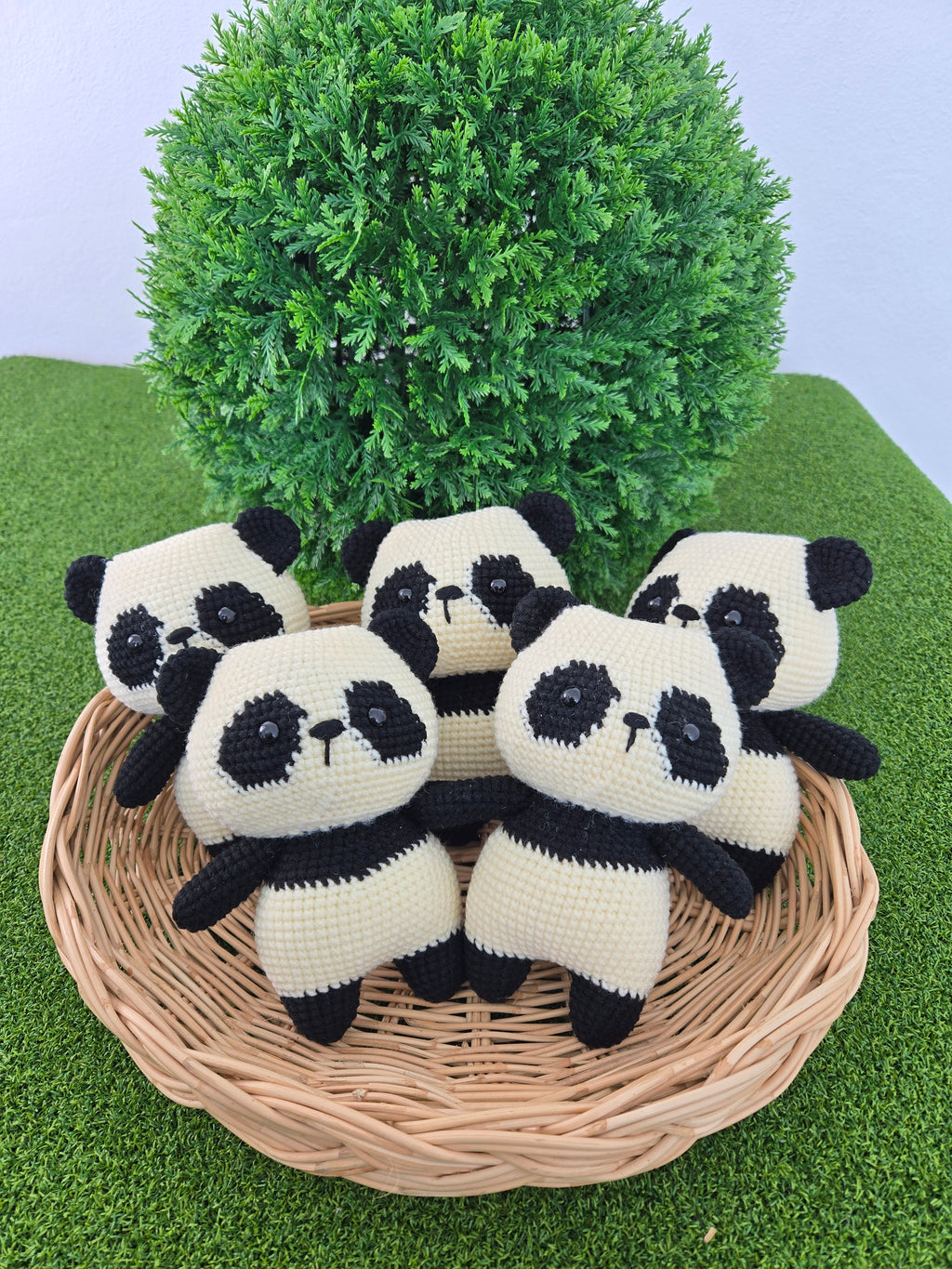 Handmade Crochet Panda Plush Amigurumi Doll