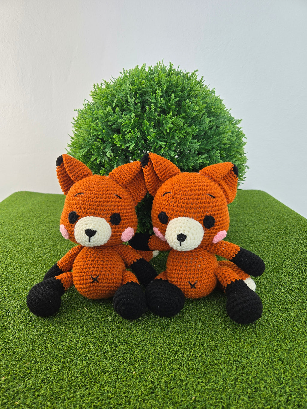 Handmade Crochet Fox Plush Amigurumi Doll
