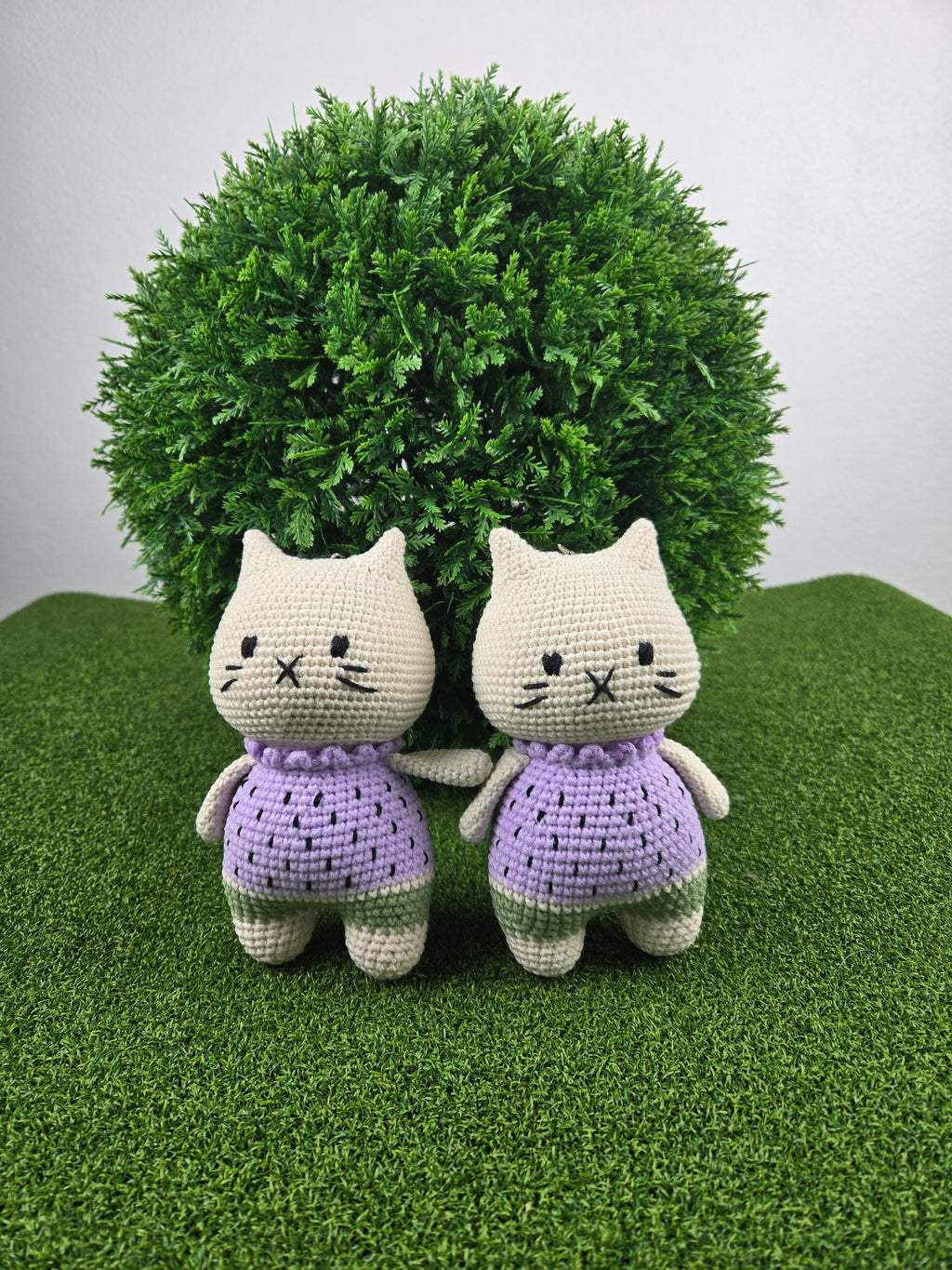 Handmade Crochet Blueberry Cat Plush Amigurumi
