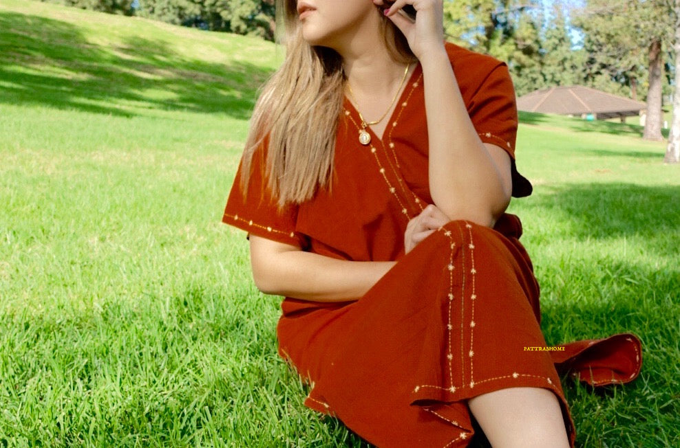 Embroidered Maxi Dress